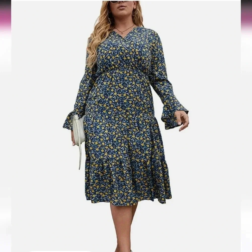 Kameya Floral Maxi Dress Boho Size Medium
